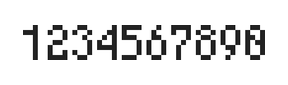 4×7数字点阵字体 ddN47AB1278