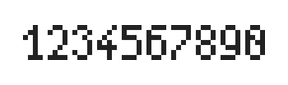 4×7数字点阵字体 ddN47AB1285