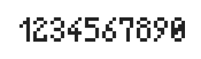 4×7数字点阵字体 ddN47AB1289