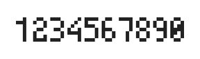4×7数字点阵字体 ddN47AB1290