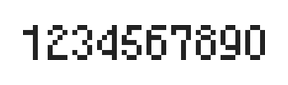 4×7数字点阵字体 ddN47AB1291