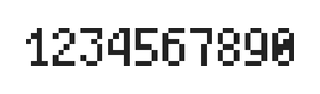4×7数字点阵字体 ddN47AB1298