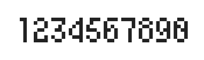 4×7数字点阵字体 ddN47AB1299