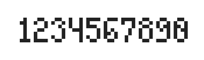 4×7数字点阵字体 ddN47AB1302