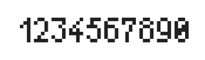 4×7数字点阵字体 ddN47AB1316