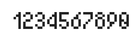 4×7数字点阵字体 ddN47AB1330