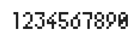 4×7数字点阵字体 ddN47AB1337