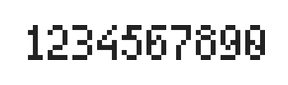 4×7数字点阵字体 ddN47AB1339
