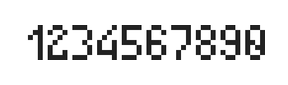 4×7数字点阵字体 ddN47AB1340