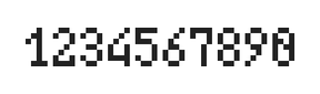 4×7数字点阵字体 ddN47AB1350