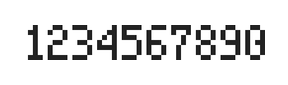 4×7数字点阵字体 ddN47AB1360