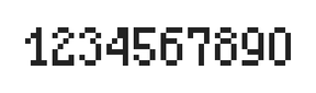 4×7数字点阵字体 ddN47AB1364