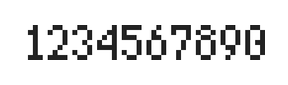 4×7数字点阵字体 ddN47AB1369
