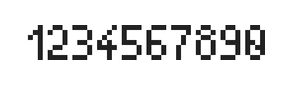 4×7数字点阵字体 ddN47AB1370