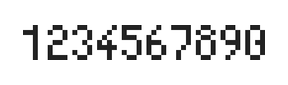 4×7数字点阵字体 ddN47AB1372