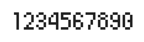 4×7数字点阵字体 ddN47AB1384