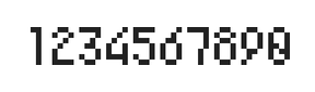 4×7数字点阵字体 ddN47AB1385