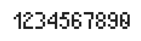 4×7数字点阵字体 ddN47AB1387
