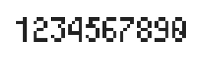 4×7数字点阵字体 ddN47AB1390