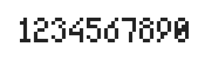 4×7数字点阵字体 ddN47AB1393