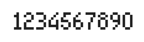 4×7数字点阵字体 ddN47AB1411