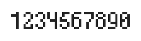 4×7数字点阵字体 ddN47AB1412