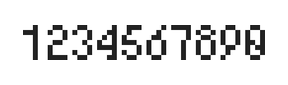 4×7数字点阵字体 ddN47AB1413