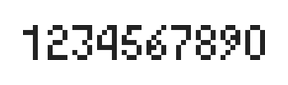 4×7数字点阵字体 ddN47AB1414
