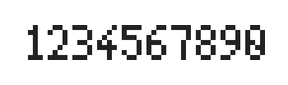 4×7数字点阵字体 ddN47AB1419