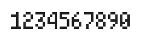 4×7数字点阵字体 ddN47AB1420