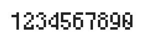 4×7数字点阵字体 ddN47AB1425