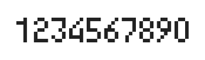 4×7数字点阵字体 ddN47AB1432