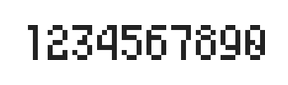 4×7数字点阵字体 ddN47AB1440