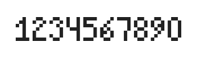 4×7数字点阵字体 ddN47AB1443