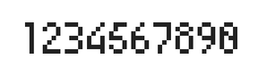 4×7数字点阵字体 ddN47AB1447