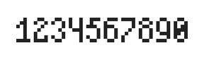 4×7数字点阵字体 ddN47AB1448