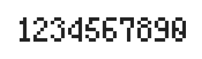 4×7数字点阵字体 ddN47AB1450