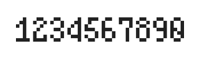 4×7数字点阵字体 ddN47AB1460