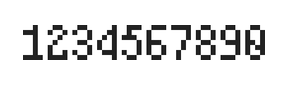 4×7数字点阵字体 ddN47AB1463