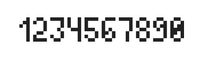 4×7数字点阵字体 ddN47AB1465