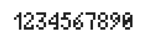 4×7数字点阵字体 ddN47AB1467