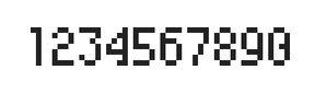 4×7数字点阵字体 ddN47AB1470