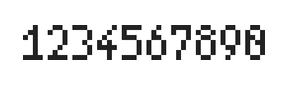 4×7数字点阵字体 ddN47AB1479