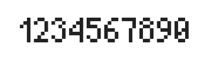 4×7数字点阵字体 ddN47AB1495