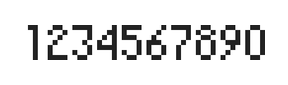 4×7数字点阵字体 ddN47AB1498