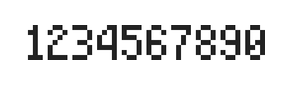 4×7数字点阵字体 ddN47AB1500