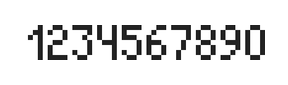 4×7数字点阵字体 ddN47AB1510