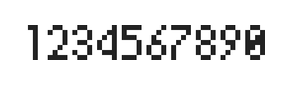 4×7数字点阵字体 ddN47AB1511