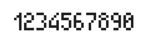 4×7数字点阵字体 ddN47AB1514