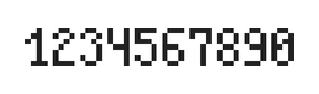 4×7数字点阵字体 ddN47AB1519